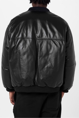 Blouson en cuir Moncler Genius x Roc Nation - Noir