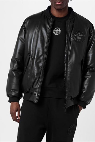 Blouson en cuir Moncler Genius x Roc Nation - Noir