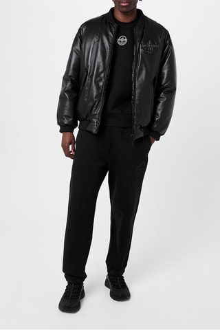 Blouson en cuir Moncler Genius x Roc Nation - Noir