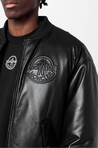 Blouson en cuir Moncler Genius x Roc Nation - Noir