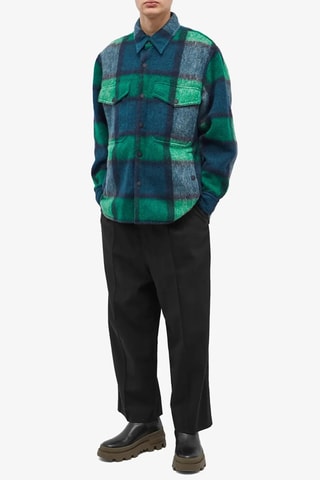 Surchemise en laine Grenoble - Vert foncé