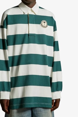 Polo Moncler Genius x Palm Angels - Vert et blanc