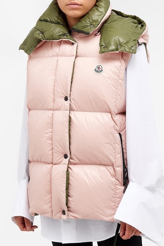 Doudoune sans manches à capuche Luzule - Rose