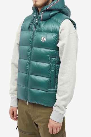 Doudoune sans manches à capuche Luiro - Vert