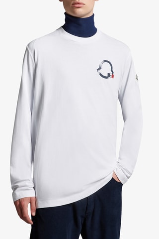 T-shirt Badge Logo - Blanc