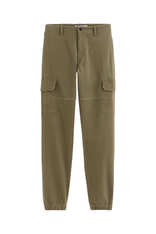 Calças cargo slim - Caqui