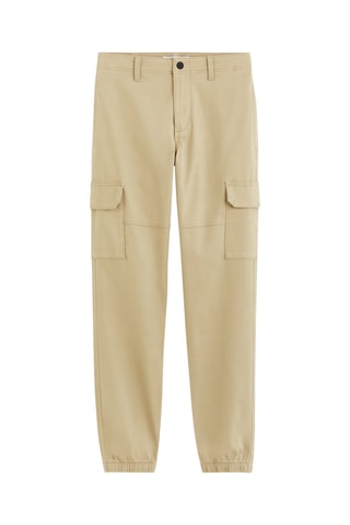 Calças cargo slim - Caqui-claro