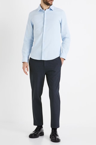 Calças direitas Azul-marinho