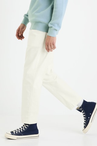 Calças straight - Cru