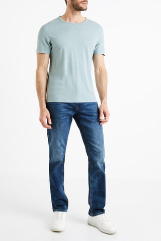 Calças de ganga direitas Azul