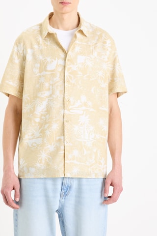 Camisa em linho - Bege