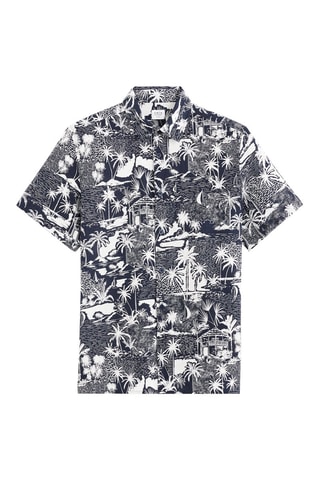 Camisa em linho - Azul-noite