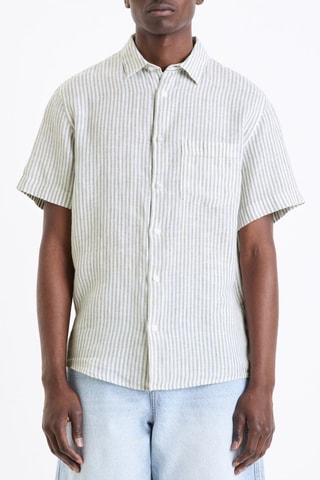 Camisa em linho - Cinzento