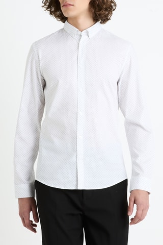 Camisa - Branco e cinzento-escuro