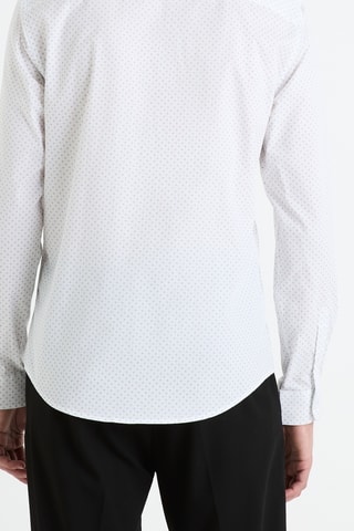 Camisa - Branco e cinzento-escuro