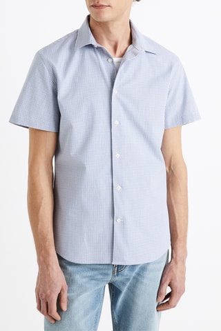 Camisa slim- Azul
