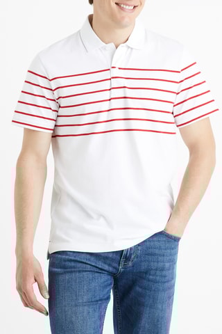 ##Polo - Blanc et rouge