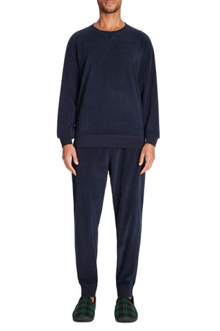 ##Pyjama en velours - Bleu marine