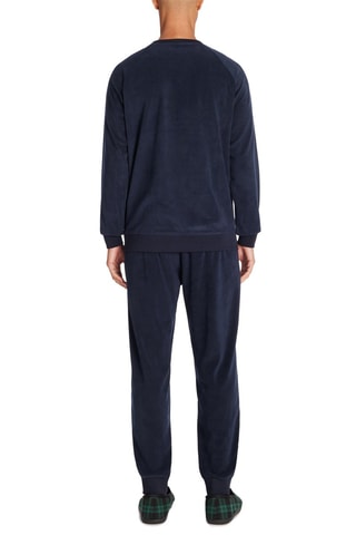 ##Pyjama en velours - Bleu marine