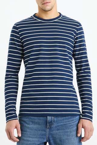 T-shirt - Azul-marinho e branco