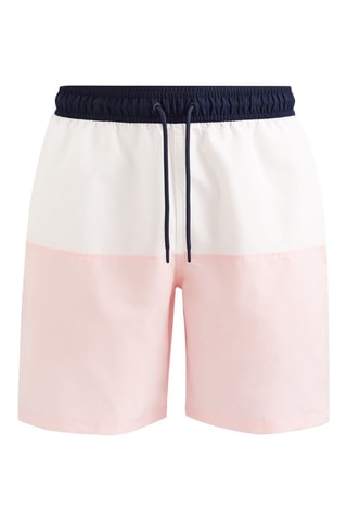 ##Short de bain - Blanc et rose