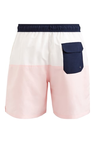 ##Short de bain - Blanc et rose