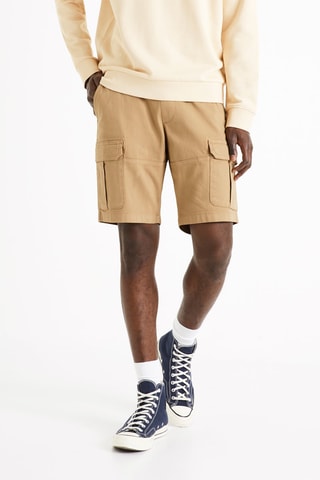 Bermudas direitas - Bege
