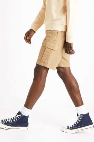 Bermudas direitas - Bege