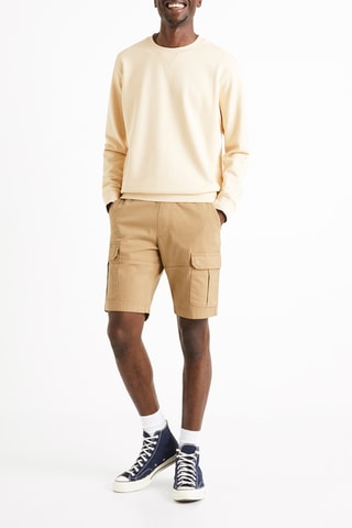 Bermudas direitas - Bege