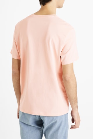 T-shirt straight - Rosa-maquilhagem