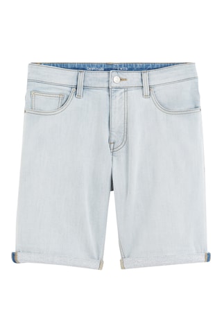 Calções straight de ganga - Azul