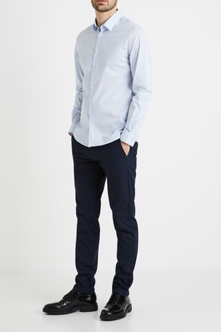 Camisa slim - Azul-celeste