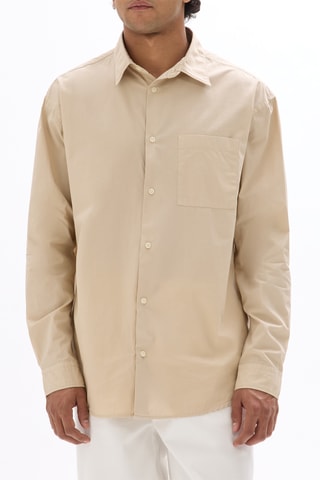 Camisa loose - Bege-claro