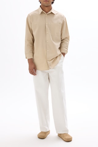 Camisa loose - Bege-claro