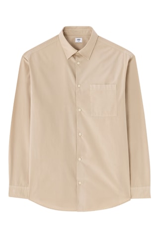 Camisa loose - Bege-claro