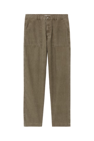 Calças de ganga loose - Caqui