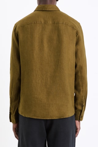 Camisa em linho - Castanho