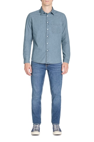 Camisa de ganga - Azul