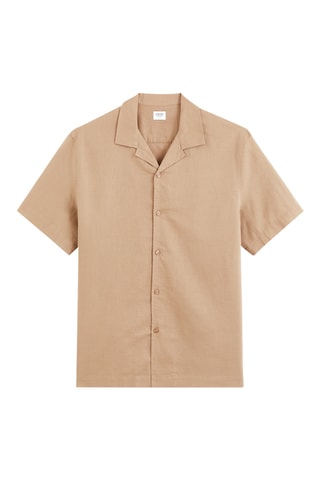 Camisa em linho - Castanho