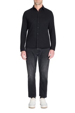 Calças de ganga relaxed - Preto