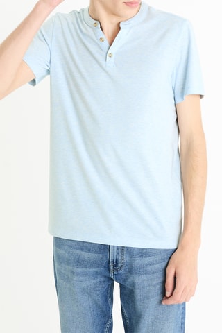 T-shirt straight - Azul-celeste