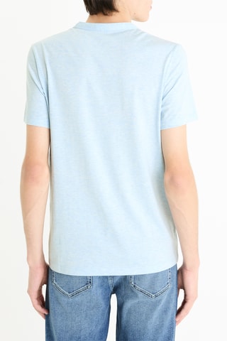 T-shirt straight - Azul-celeste