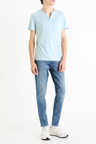 T-shirt straight - Azul-celeste