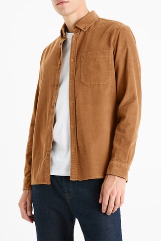 Camisa de ganga - Castanho