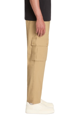 Calças cargo straight - Bege