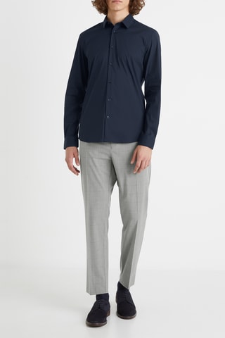 Camisa slim - Azul-marinho