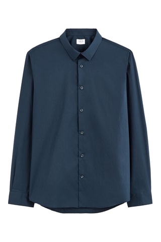 Camisa slim - Azul-marinho