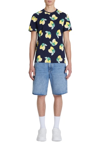 T-shirt straight - Azul-marinho