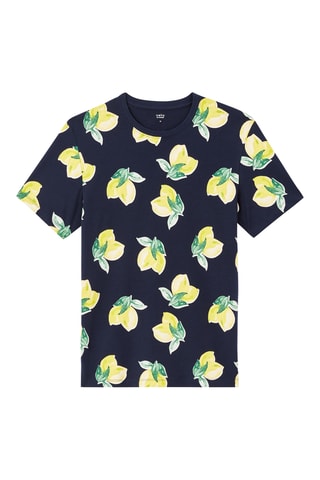 T-shirt straight - Azul-marinho