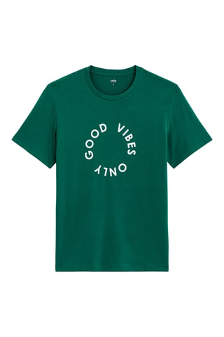 T-shirt straight - Verde-escuro
